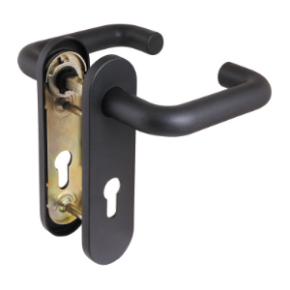 Ручка Fuaro (Фуаро) дверная FP.DH172.0433 NE (DH-0433 NE) (9x140) с пружиной BL-24 черный